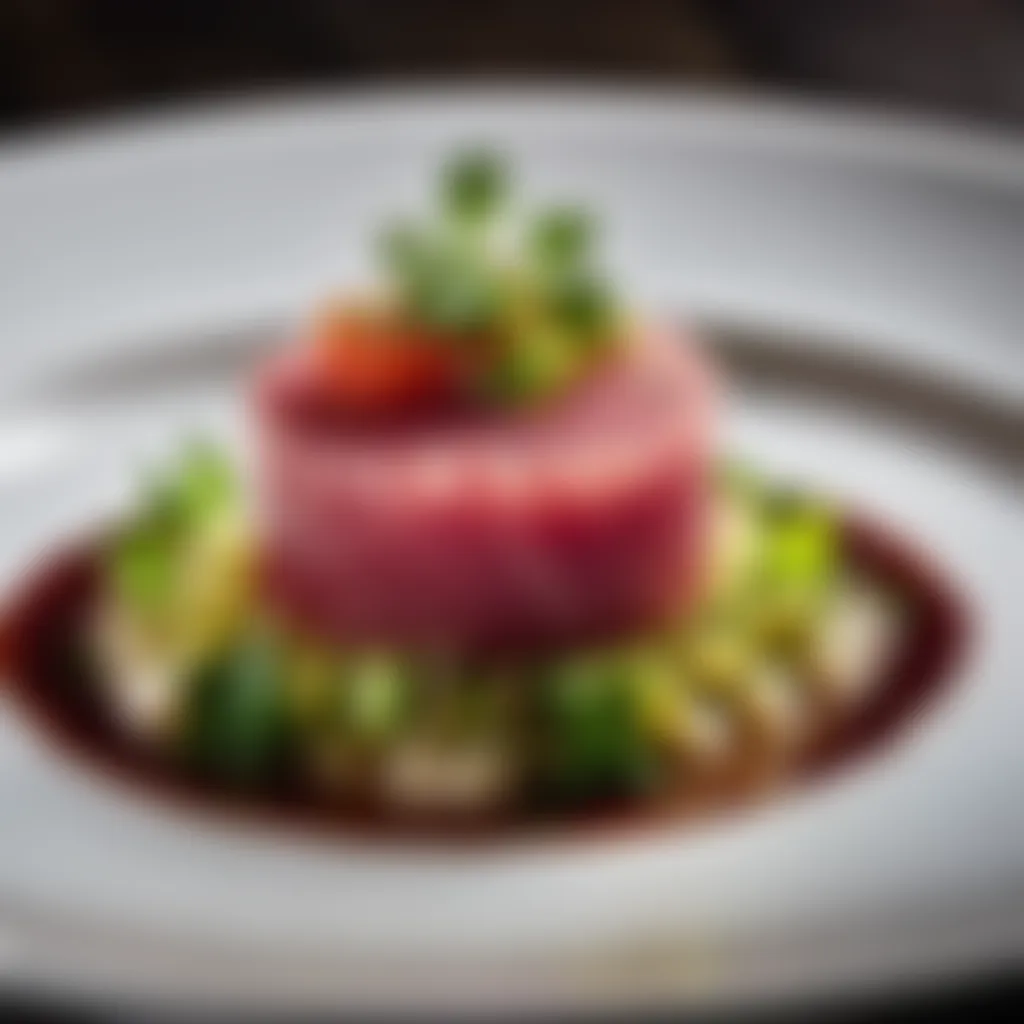 Gourmet Tuna Tartare Plating