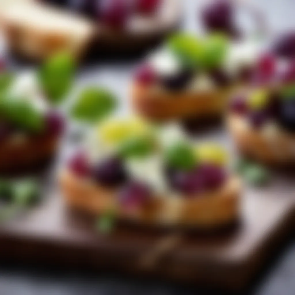 Grape and Goat Cheese Crostini