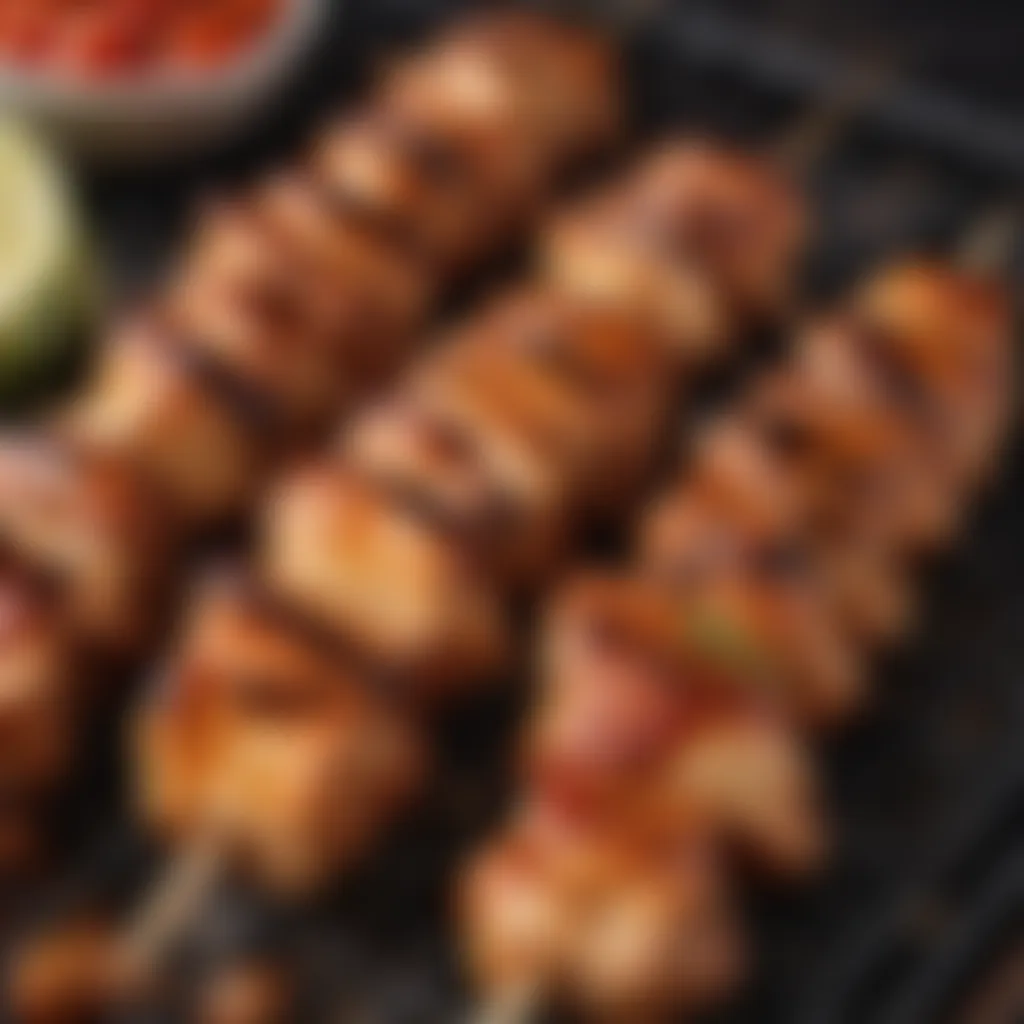 Grilled BBQ Chicken on Skewers