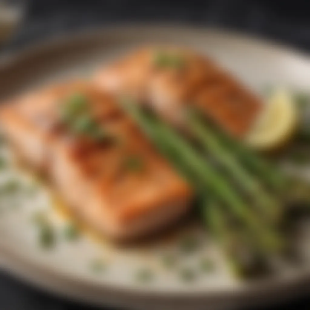 Savory Grilled Salmon Fillet with Asparagus