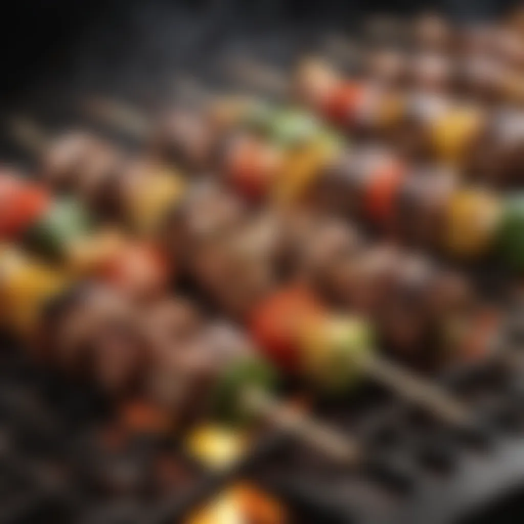 Sizzling Skewers on Grill