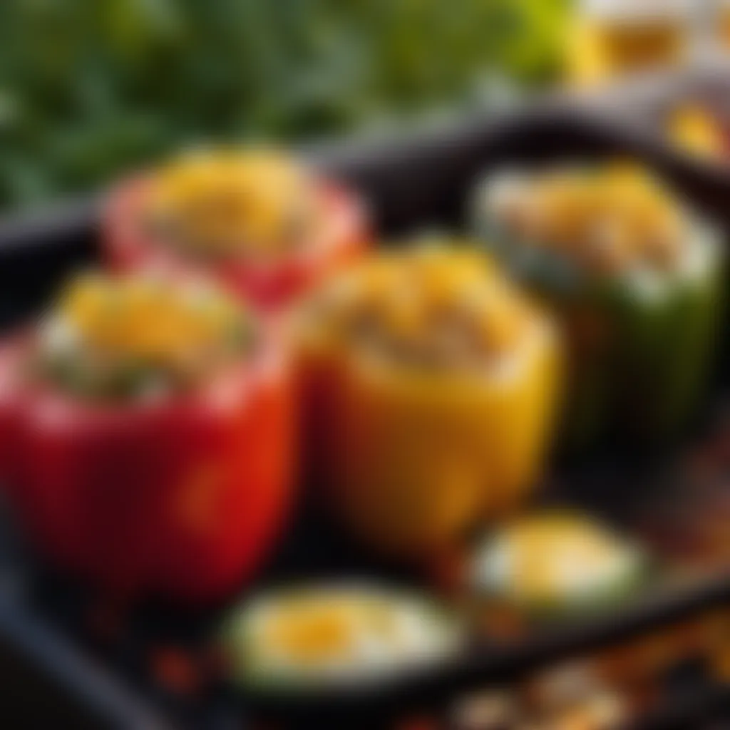 Savory Stuffed Bell Peppers on the Grill Grilled Stuffed Bell Peppers with Quinoa and Feta Cheese