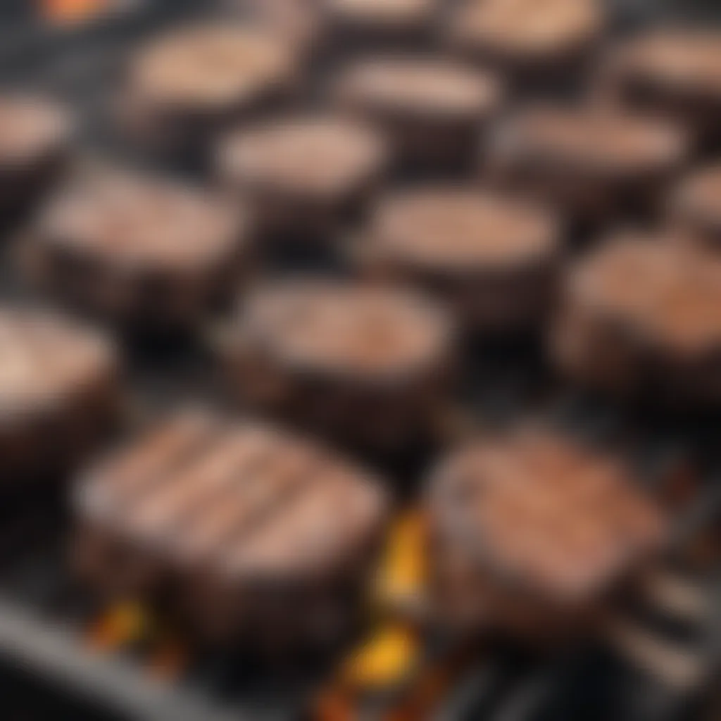 Grilling Kababs on Charcoal