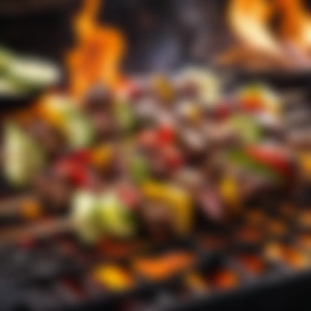 Grilling the Kebab Grilling the Kebab