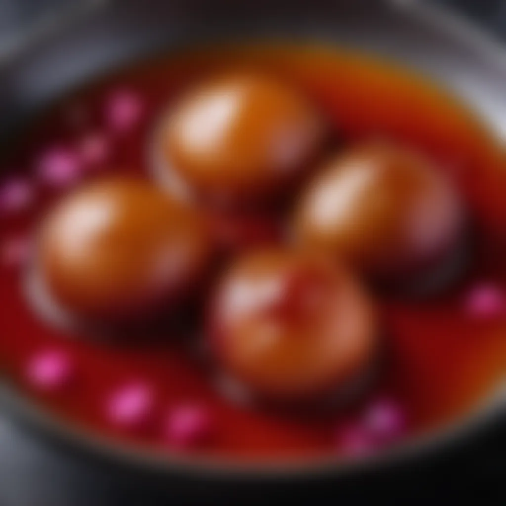 Gulab Jamun Soaking in Syrup