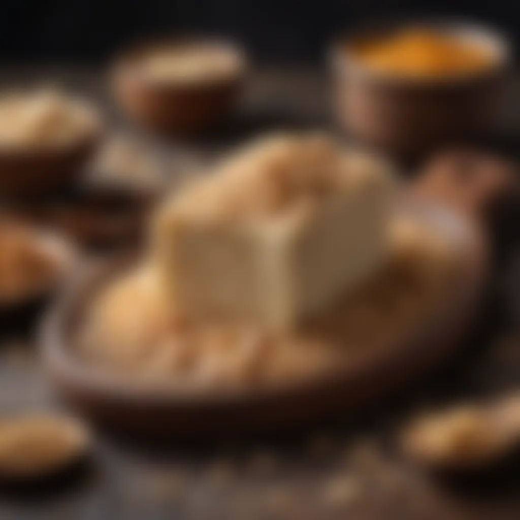 Traditional sesame halva presented on a wooden platter