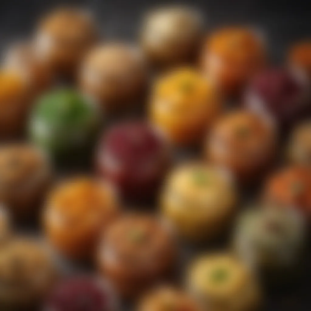 Artistic Display of Diverse Halwa Flavors Variety of Pakistani halwa flavors in decorative jars