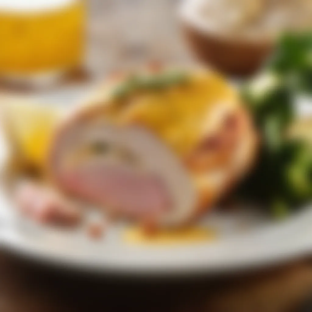 Ham and Cheese Stuffed Chicken Breast