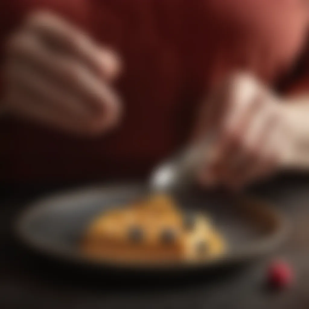 Hand Holding Knox Block with Spoon A hand holding a Knox Block with a spoon