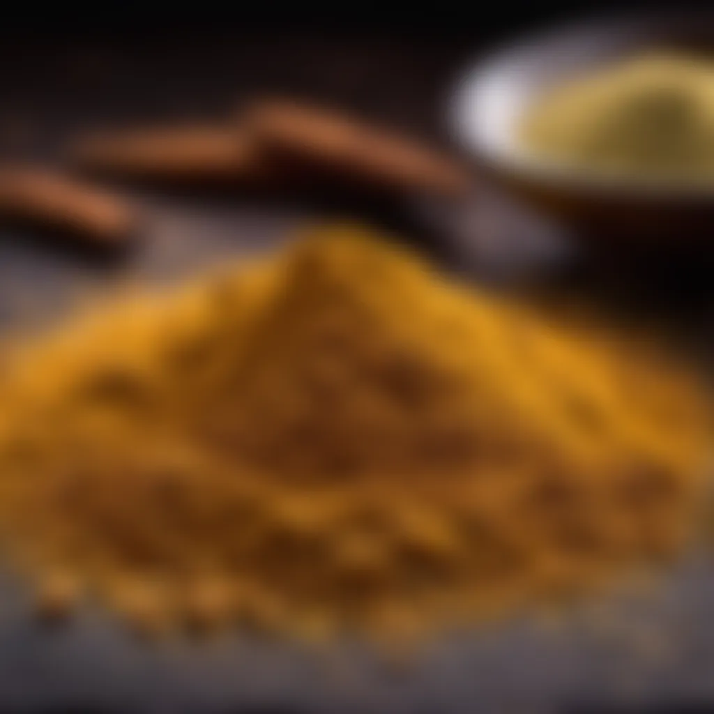 Hand-pounded dried mango powder for amchur spice