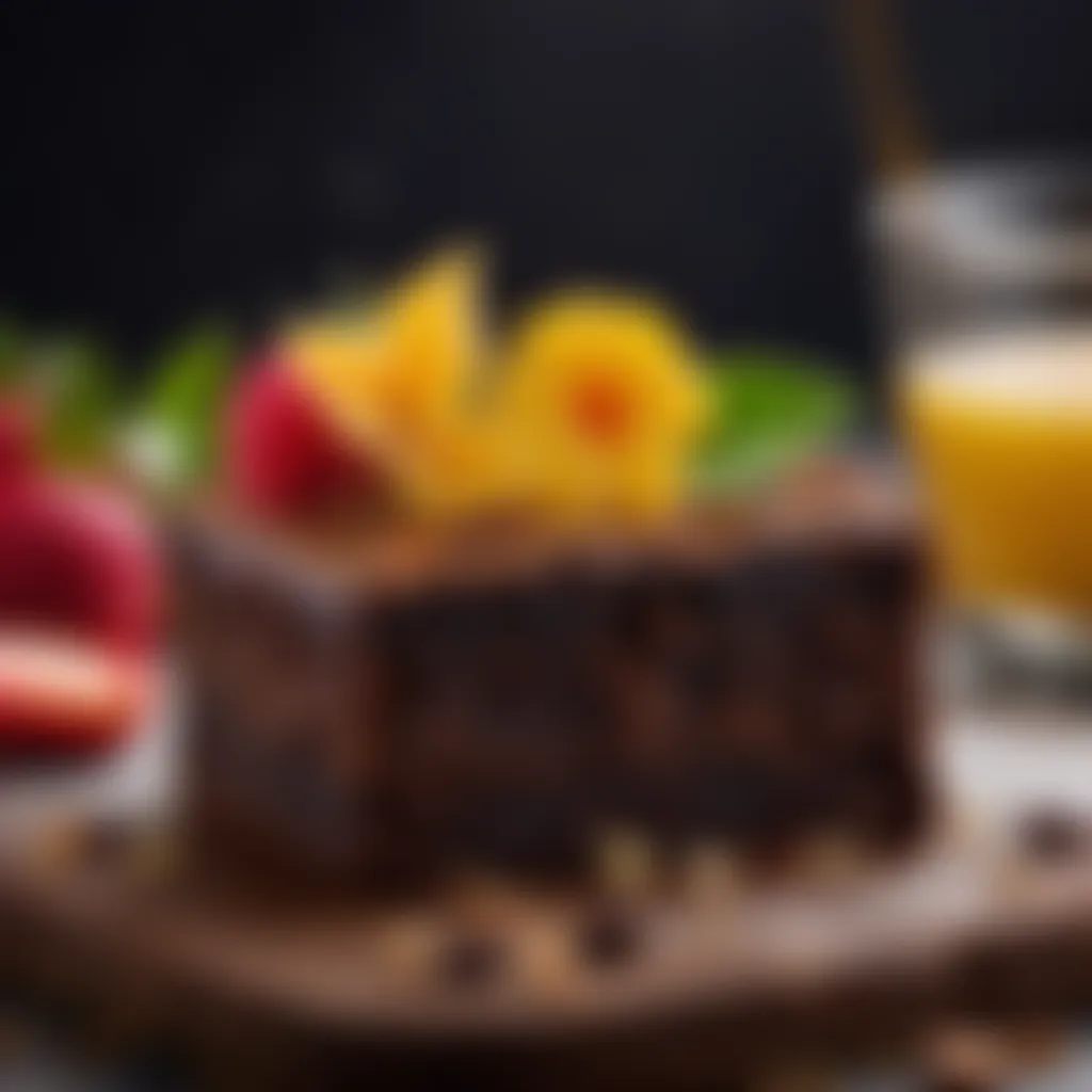 Elevated Garnishing Artistry Handcrafted Garnish on Lunch Lady Brownies