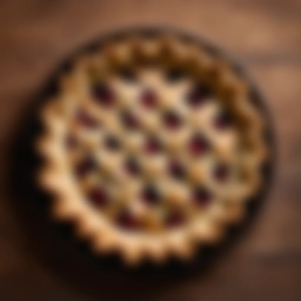 Handcrafted lattice pie crust design