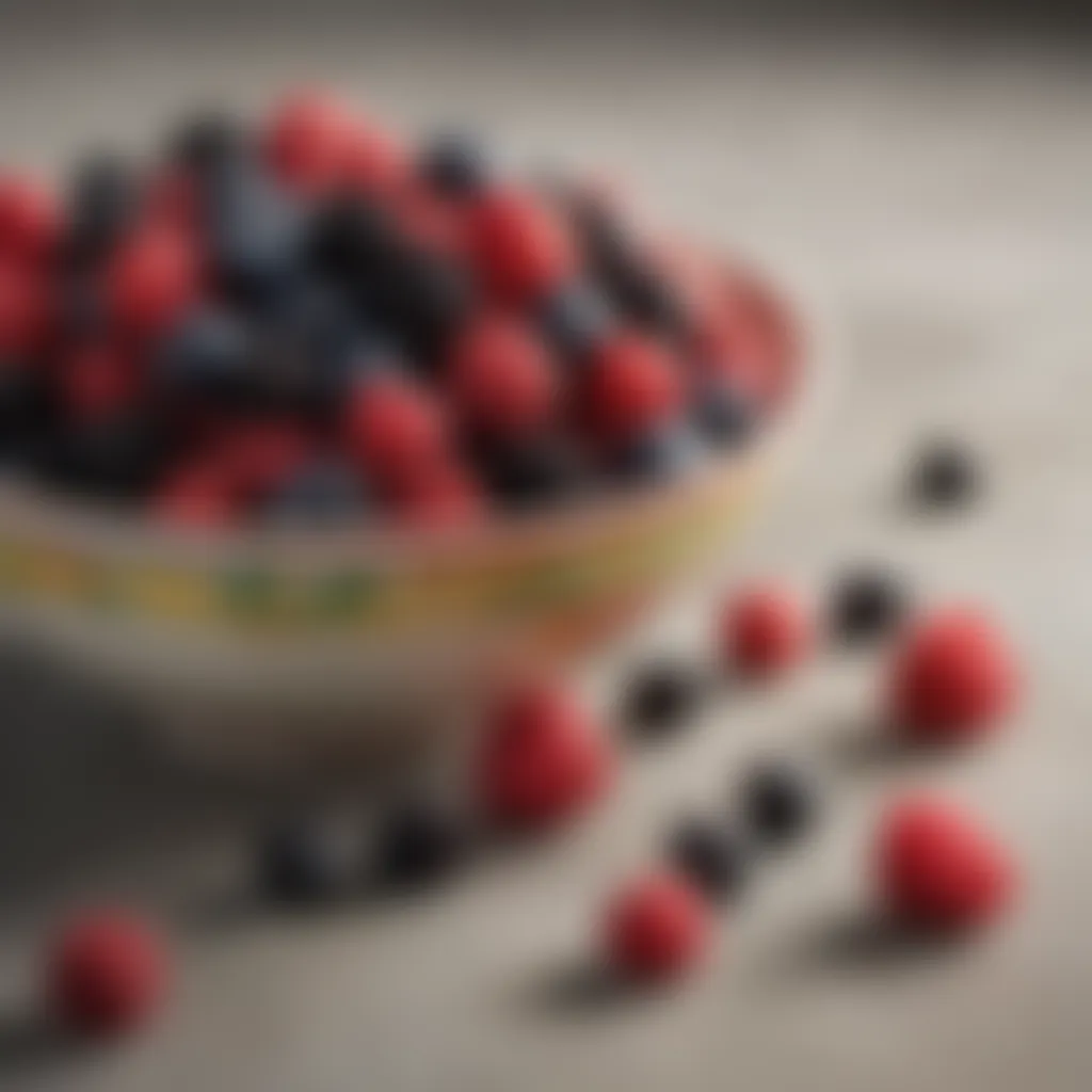 A colorful bowl of assorted berries known for their antioxidant properties