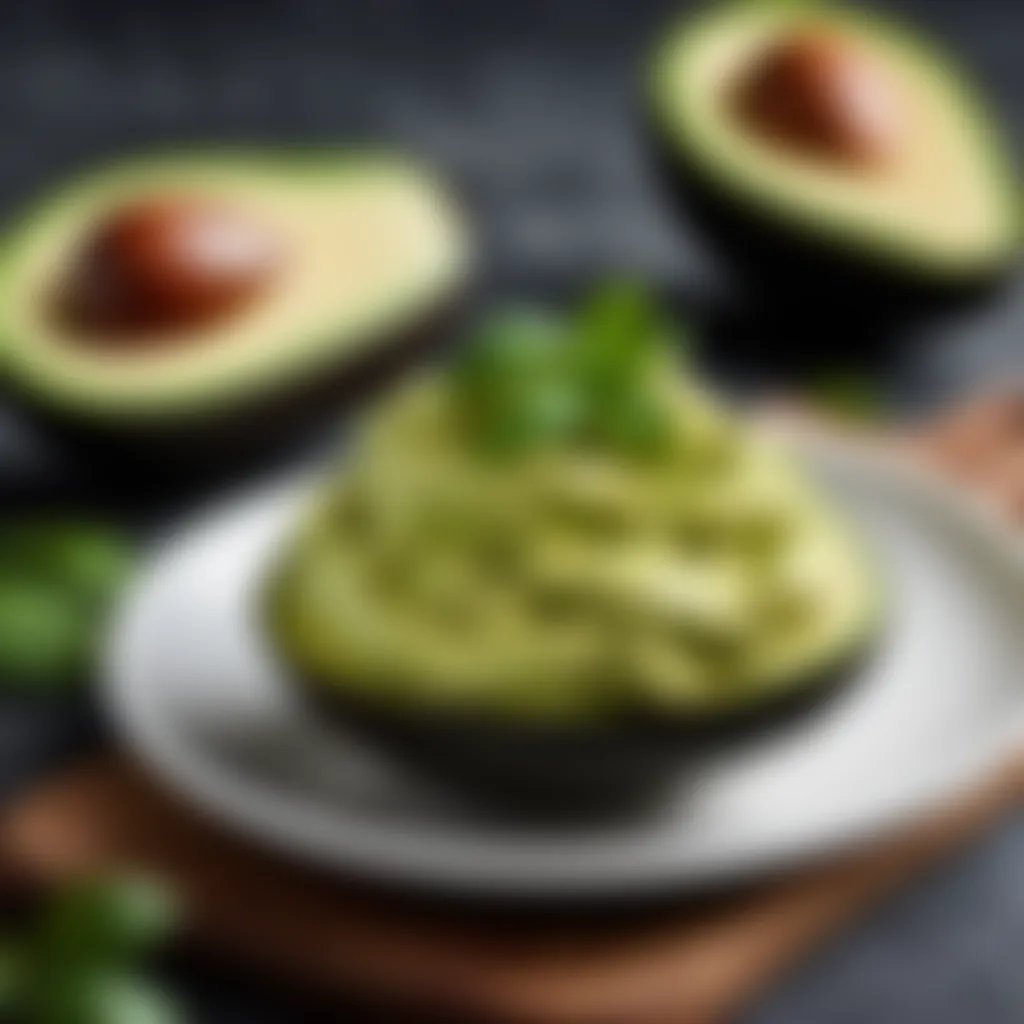 Healthy spread made from avocado