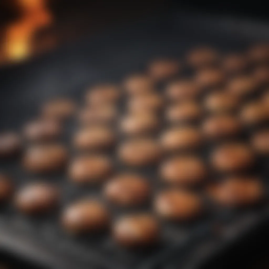 Grill mat showcasing heat resistance