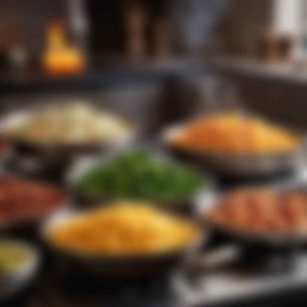 Diverse Heat Sources Illustration showcasing different heat sources for cooking