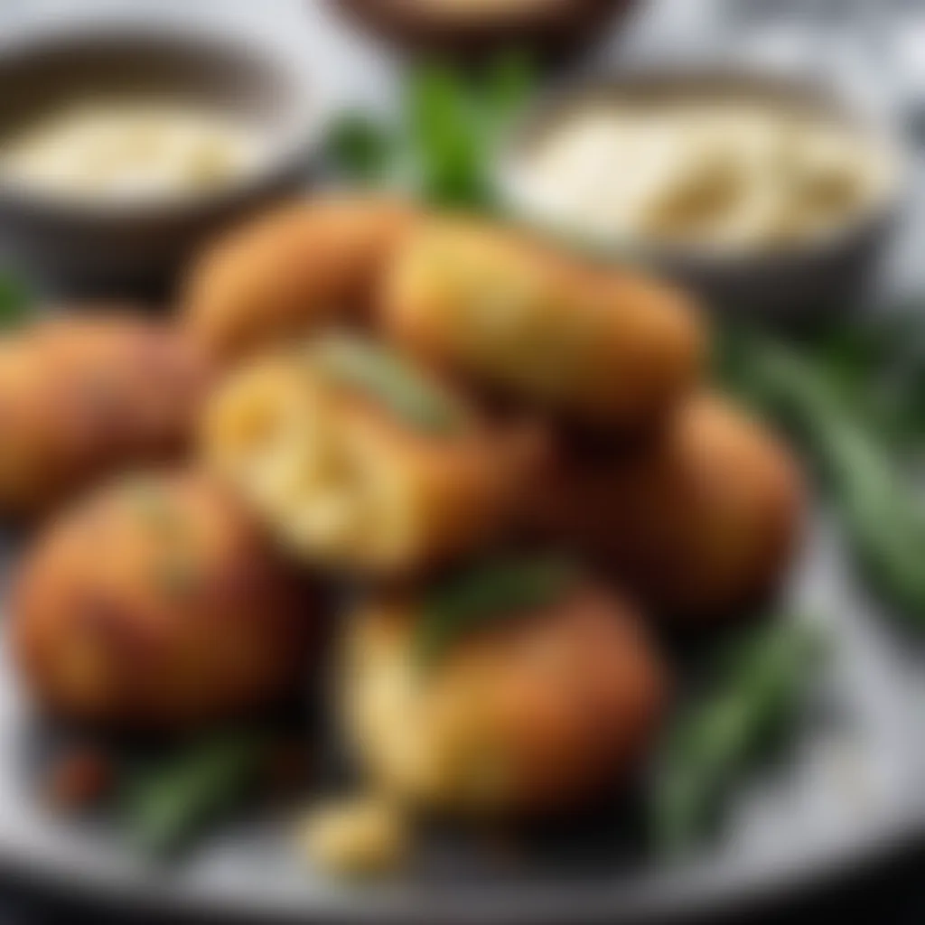 Herb-Infused Potato Croquettes with Smoked Gouda