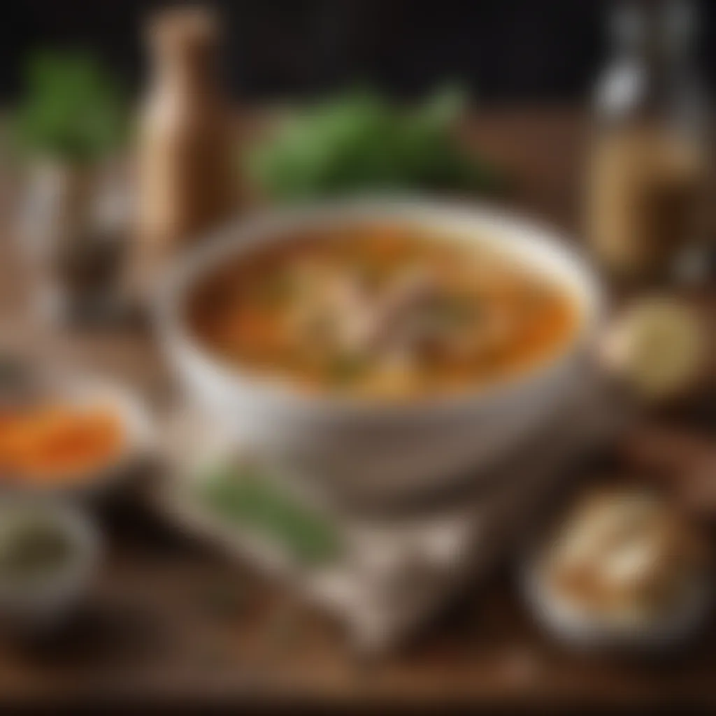 Enhance Flavors with Quality Herbs and Spices Fresh herbs and spices for chicken soup