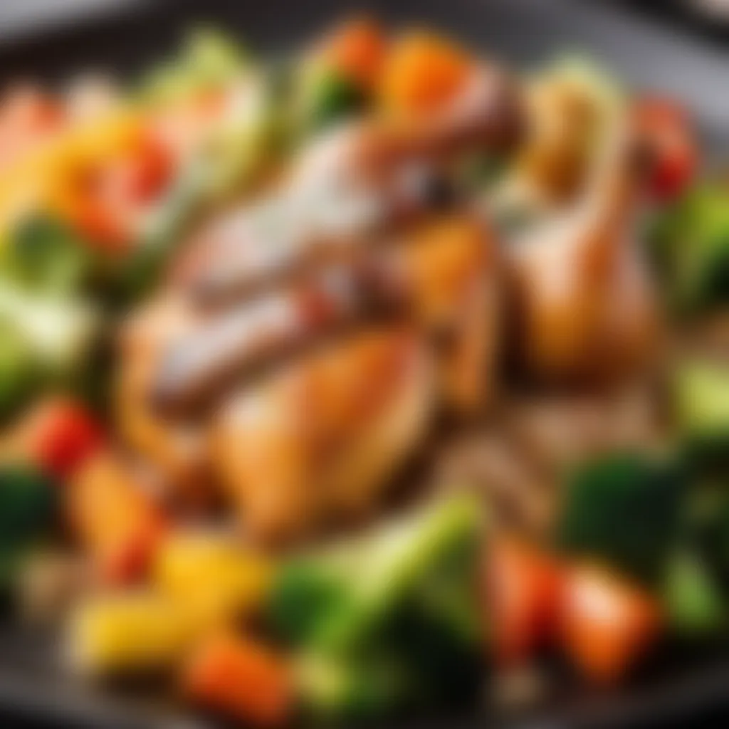 Hibachi chicken with vegetables