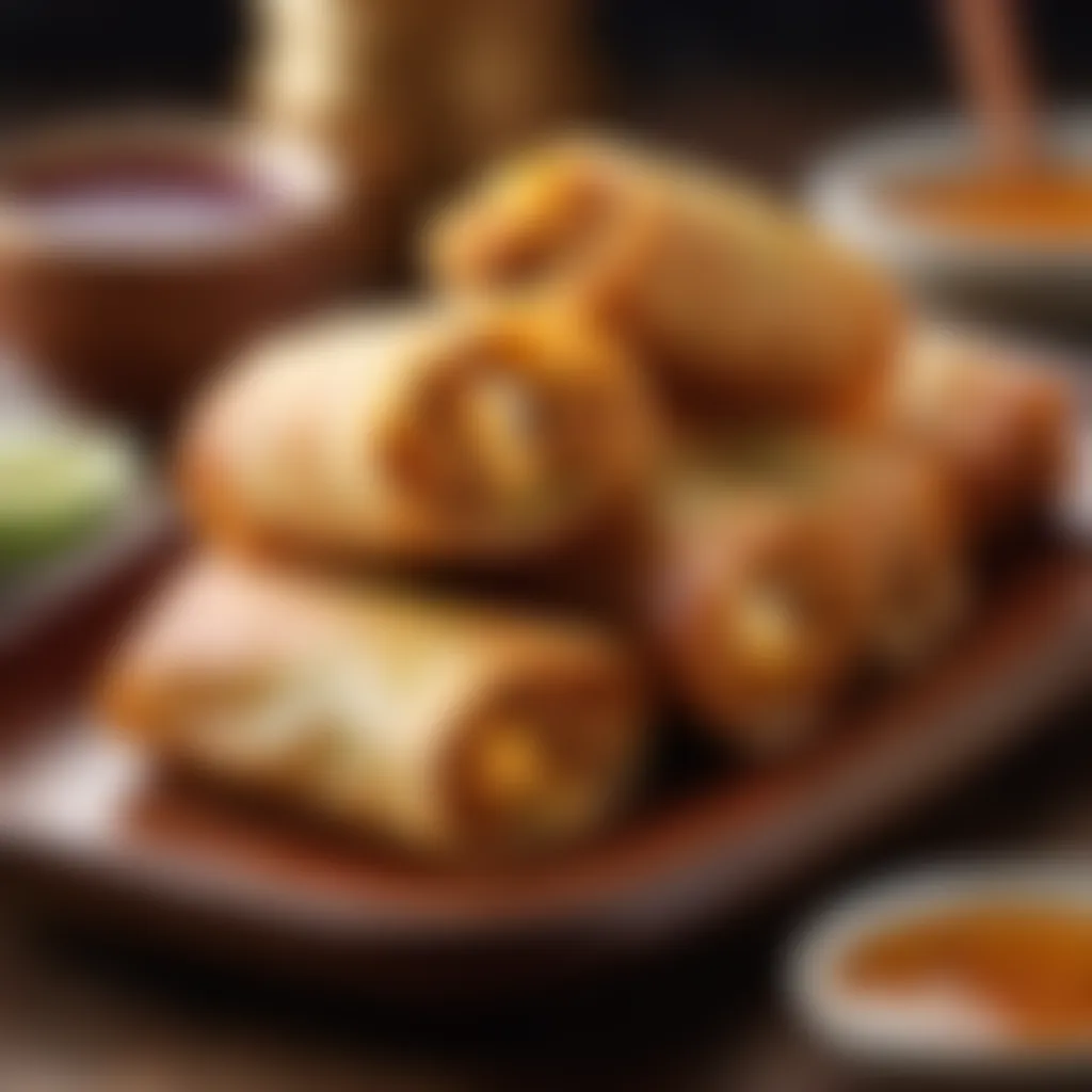 Crispy and golden Hmong egg rolls