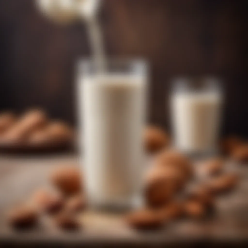 Homemade Almond Milk in a Glass