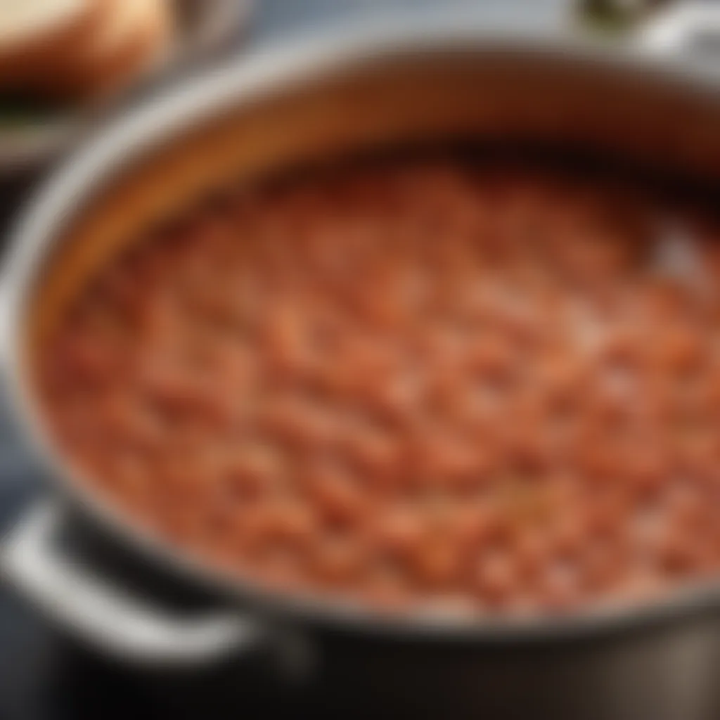 Homemade Baked Beans in Cooking Pot