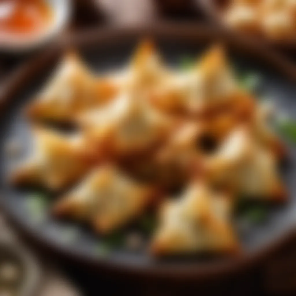 Homemade Crab Rangoon Folded Technique