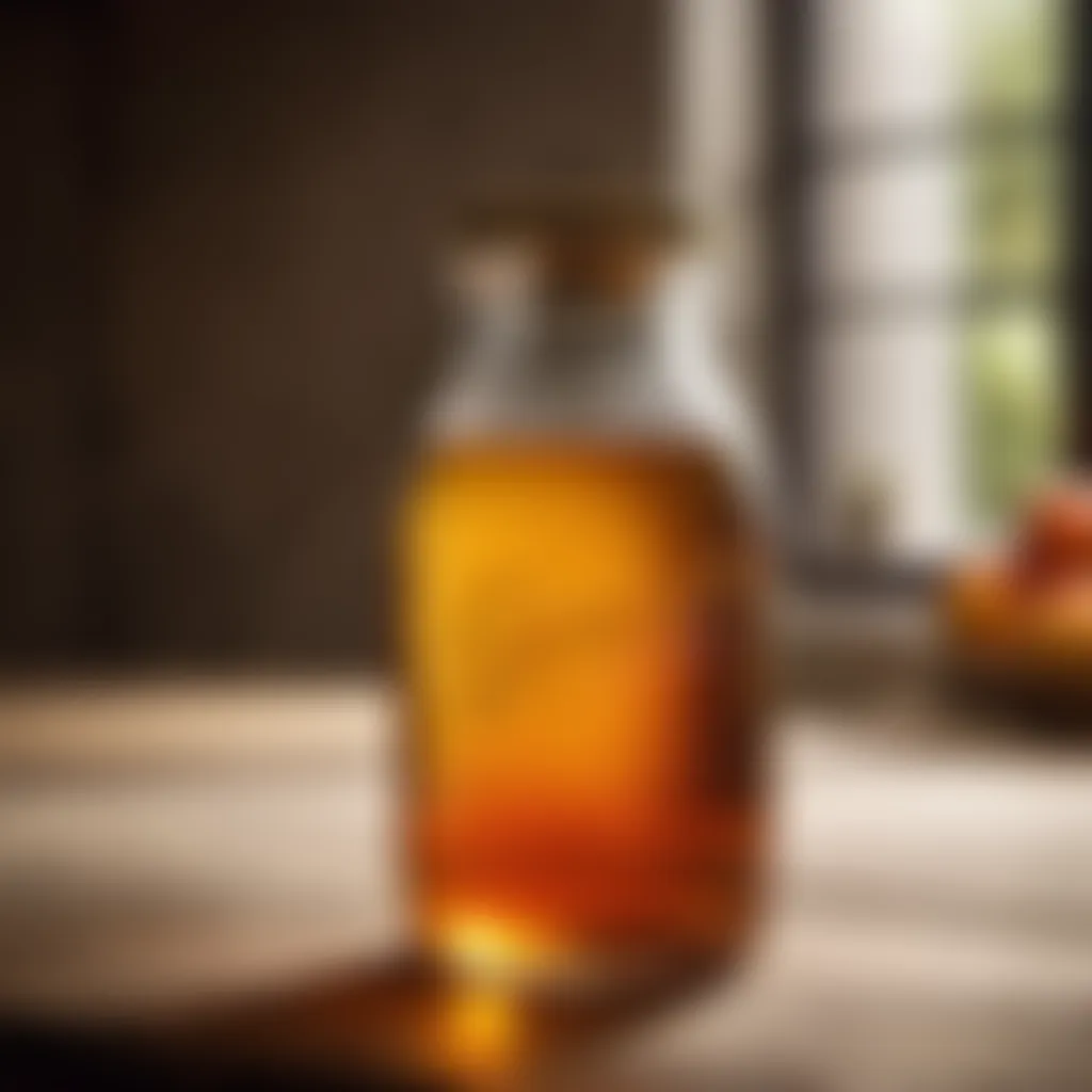 Homemade Vinegar in a Glass Jar