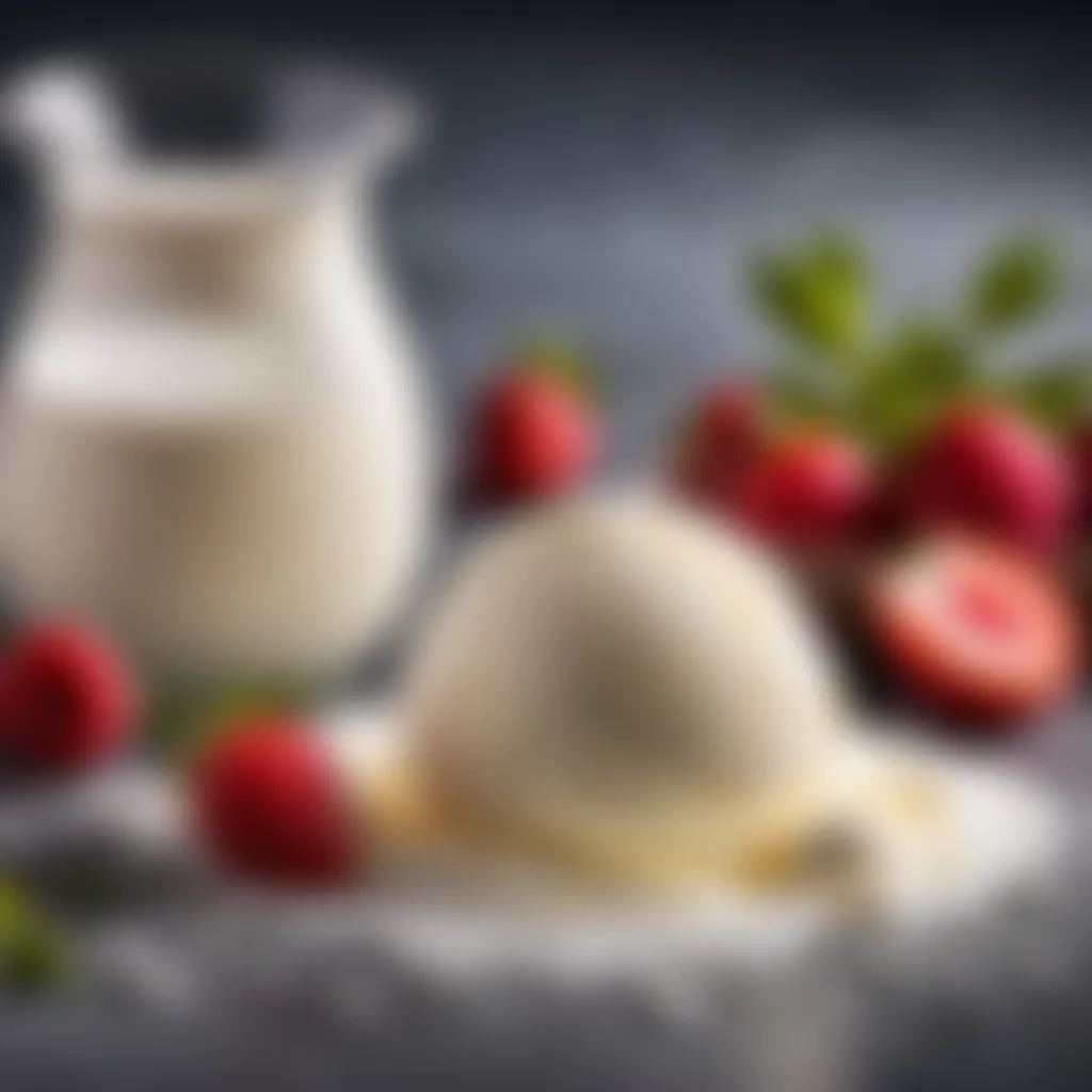 Homemade yogurt ice cream ingredients