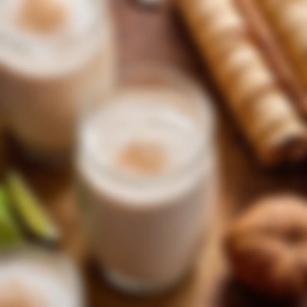 Close-up of horchata ingredients