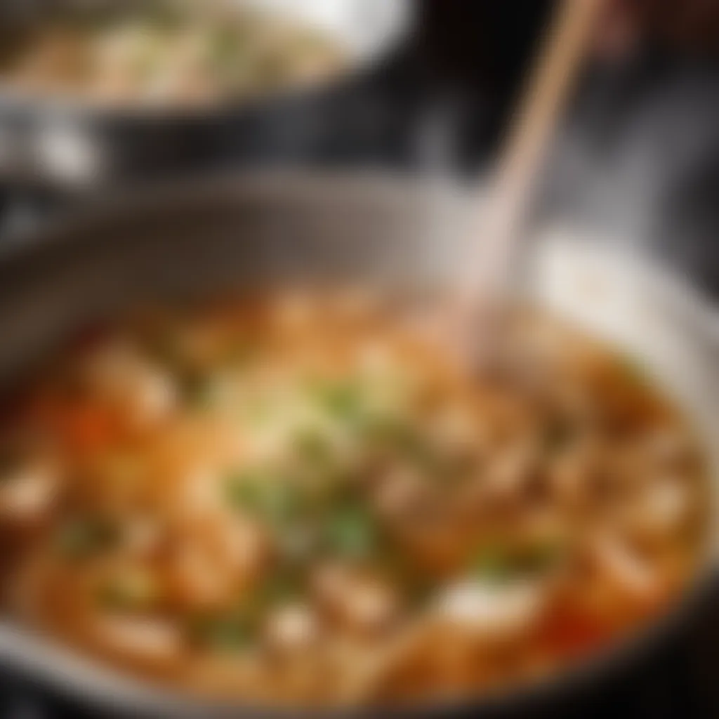 Hot and Sour Soup Cooking Process