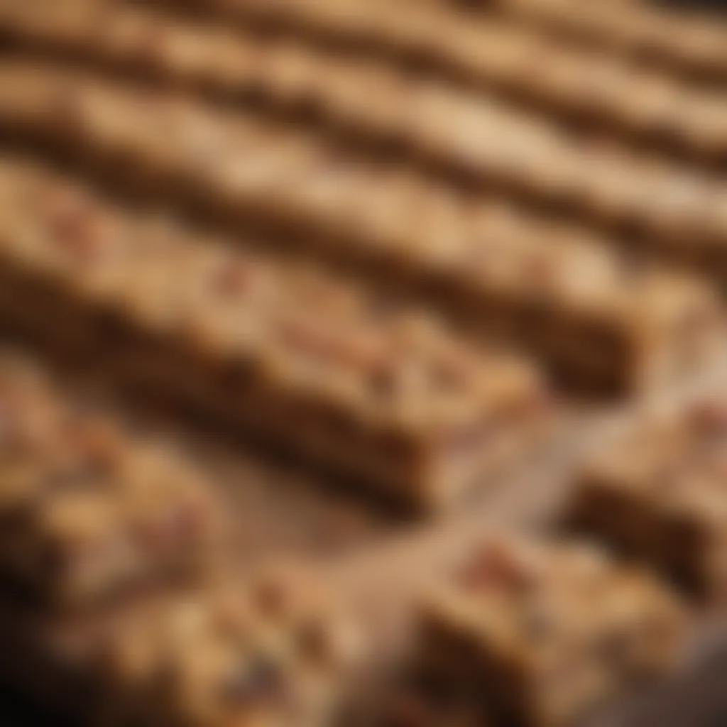 A beautifully arranged tray of homemade granola bars