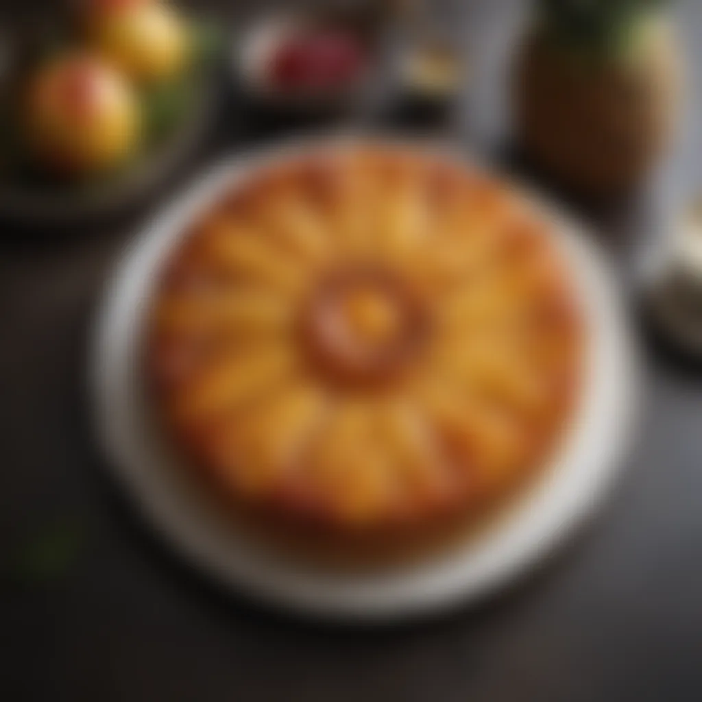 Golden-Brown Pineapple Upside Down Cake Golden-brown pineapple upside down cake with caramelized edges