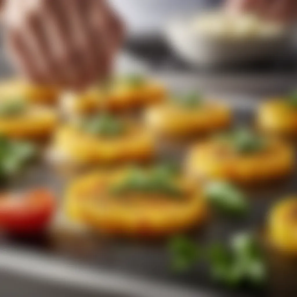 Shaping the Vegetable Medallions Shaping the vegetable medallions