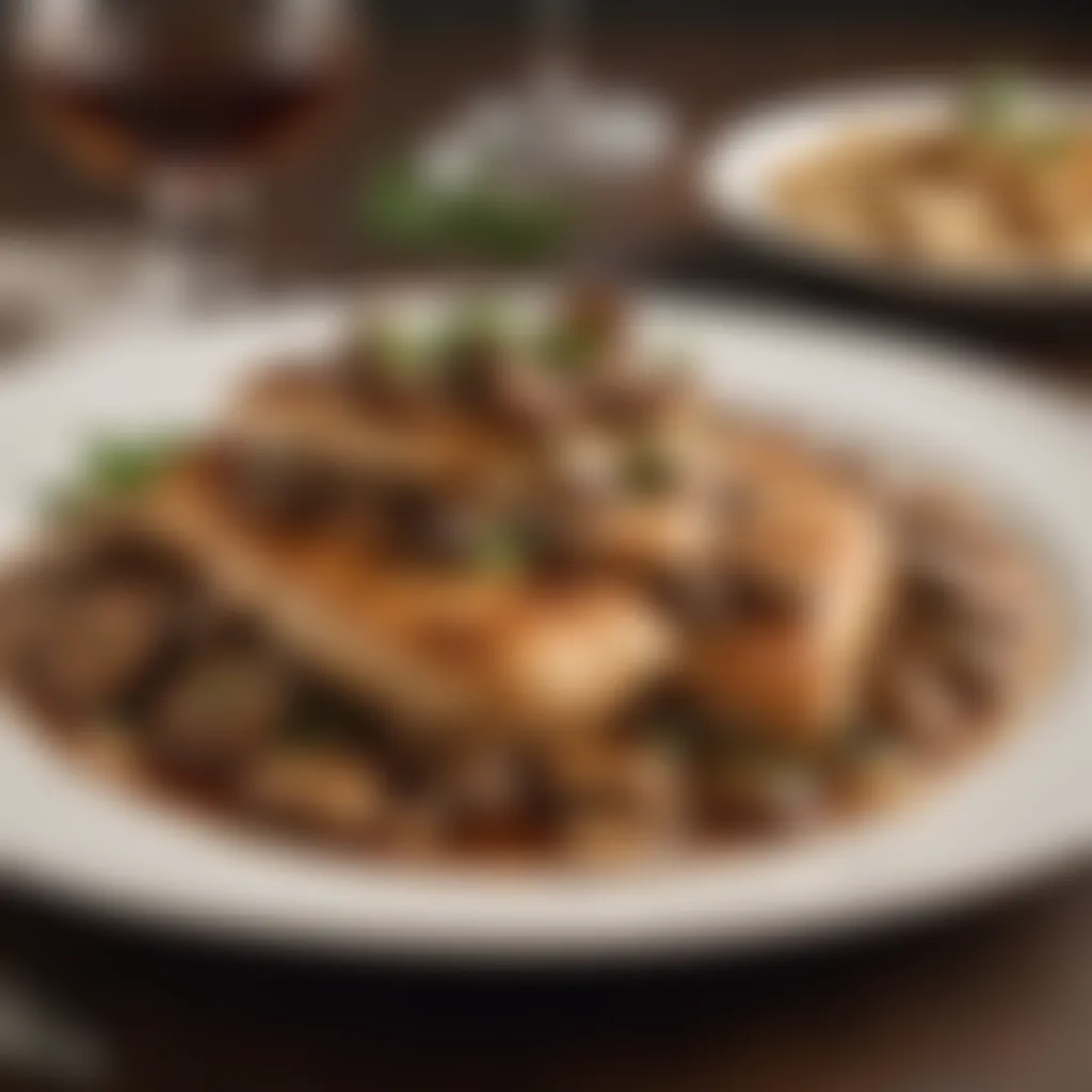 Indulgent Chicken Marsala Plating Indulgent Chicken Marsala Plating