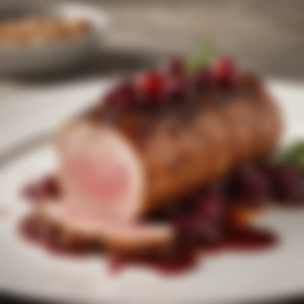 Gourmet Pork Tenderloin with Cherry Reduction