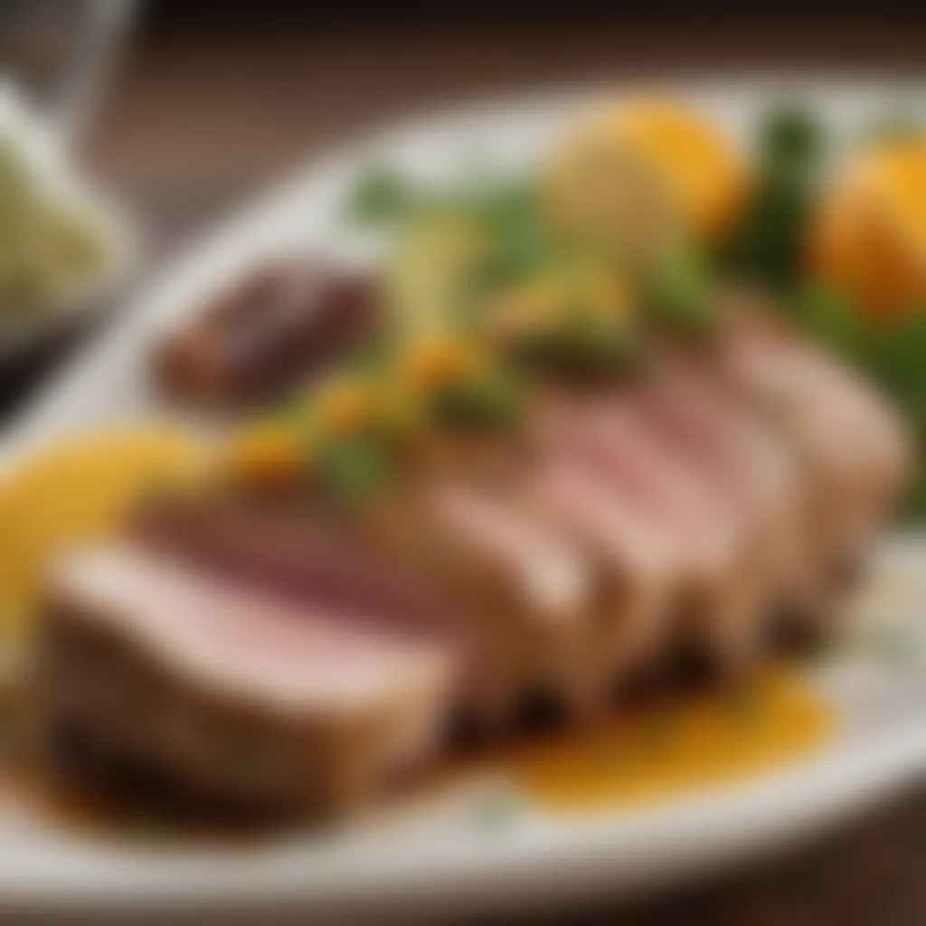 Herb-Encrusted Pork Tenderloin with Citrus Glaze