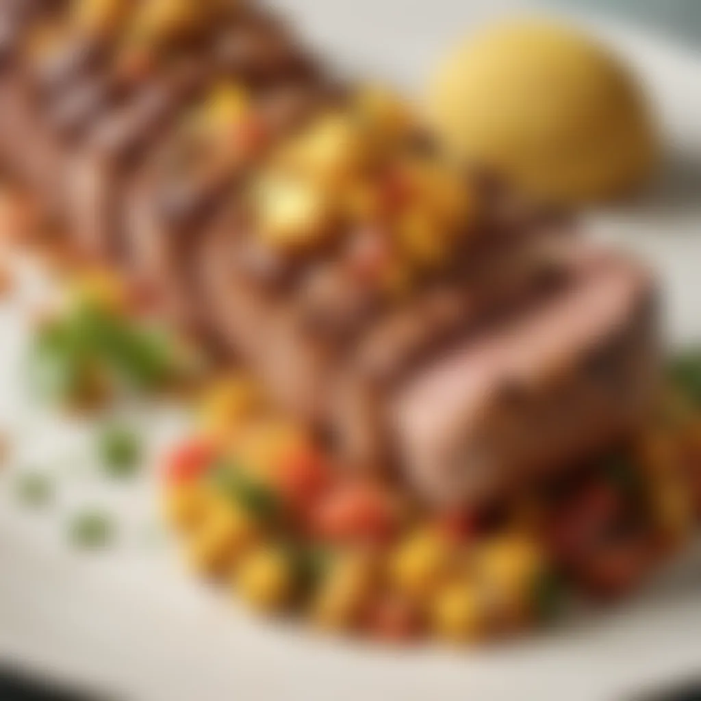 Exotic Spiced Pork Tenderloin with Mango Salsa Exotic Spiced Pork Tenderloin with Mango Salsa