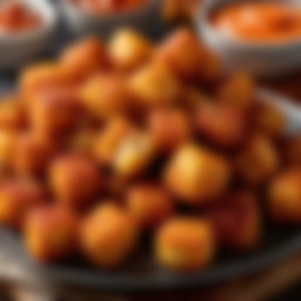 Crispy Tater Tots with Smoked Paprika Drizzle