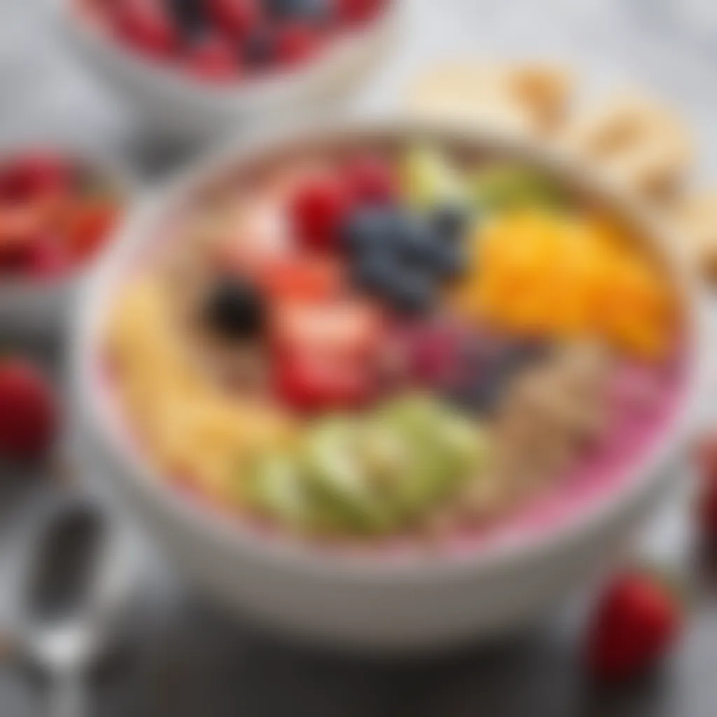 Exquisite smoothie bowl with colorful toppings