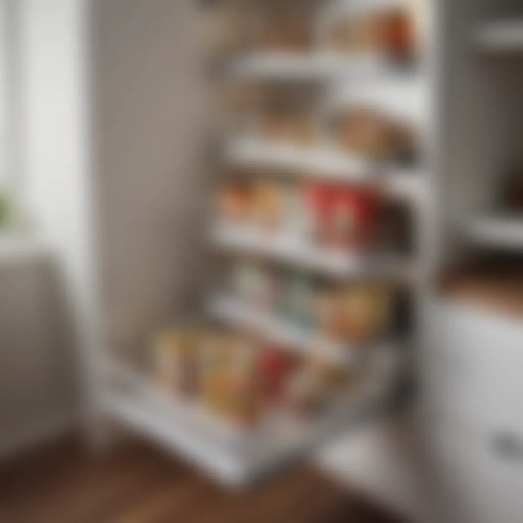 Innovative pull-out pantry shelf for convenient kitchen storage