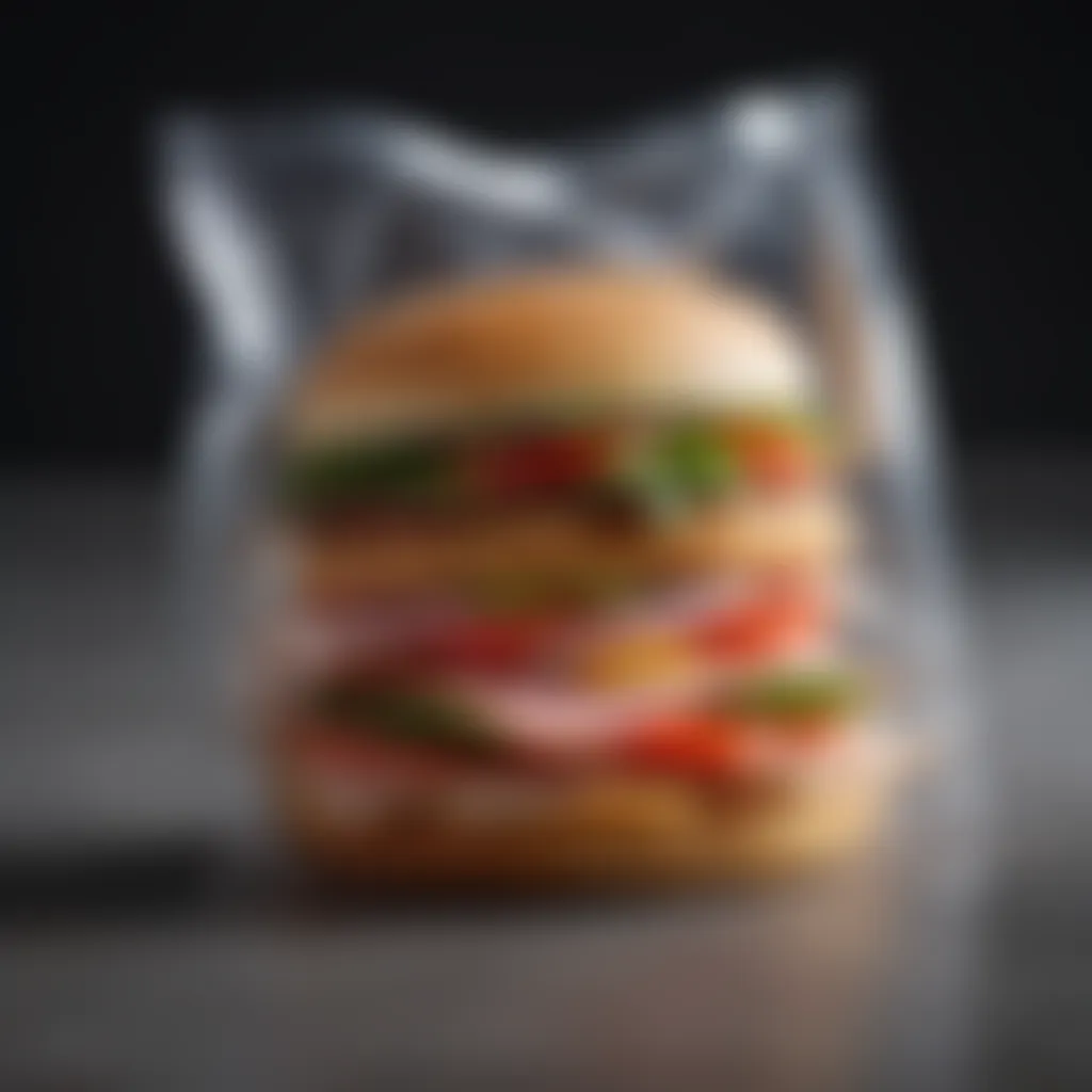 Close-up of innovative materials used in sandwich bags