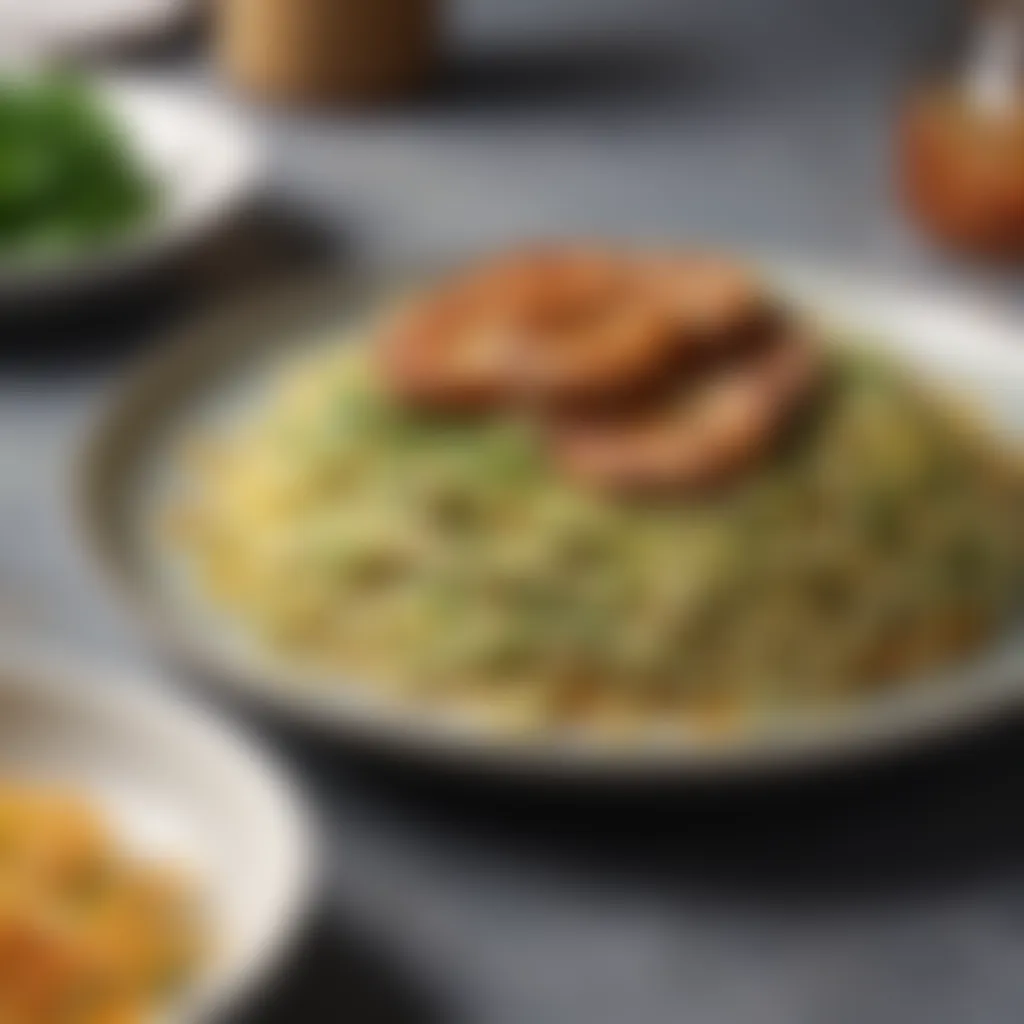Sophisticated Zoodle Nest Dish Elegant Zoodle Nest with Savory Sauce