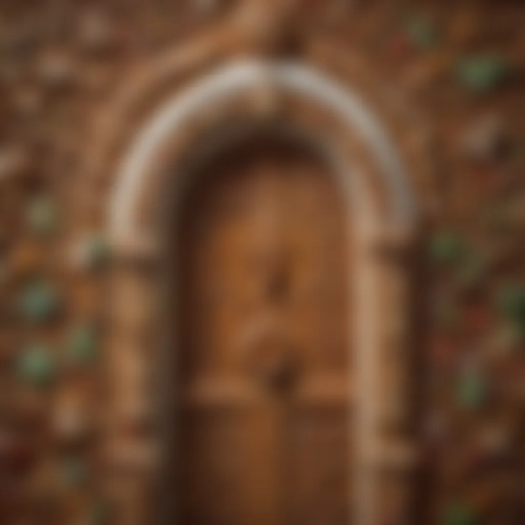 Intricate Gingerbread House Door Detailing