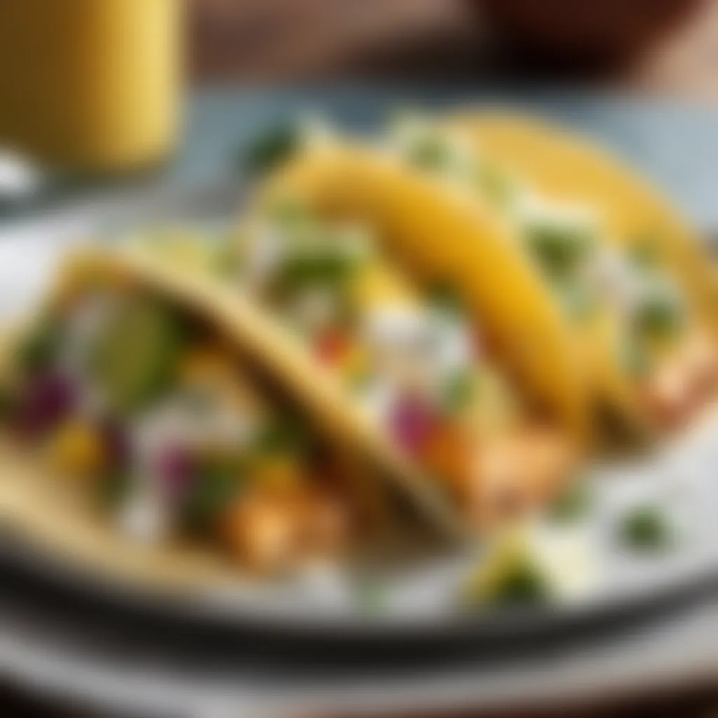 Inventive Fish Tacos with Corn Starch Infused Sauce