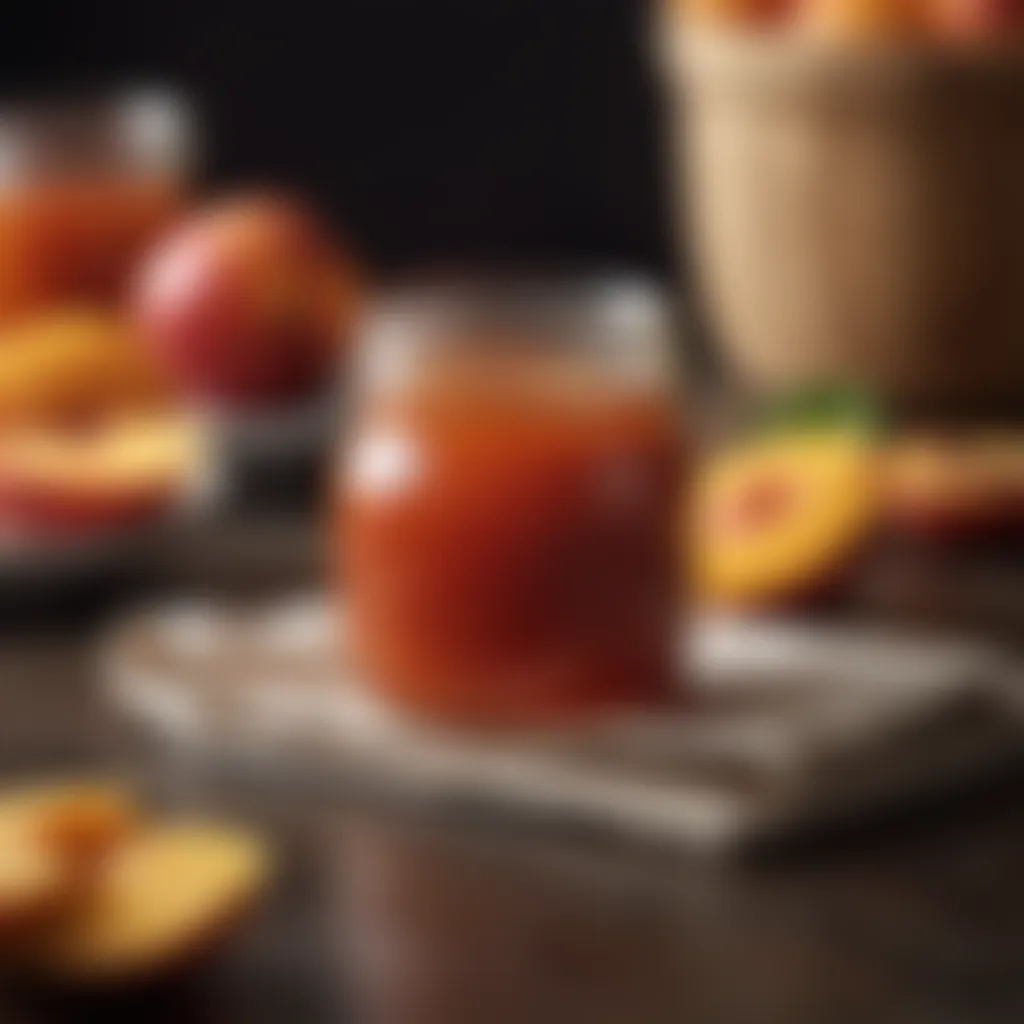 Nectarine Jam Jar Presentation