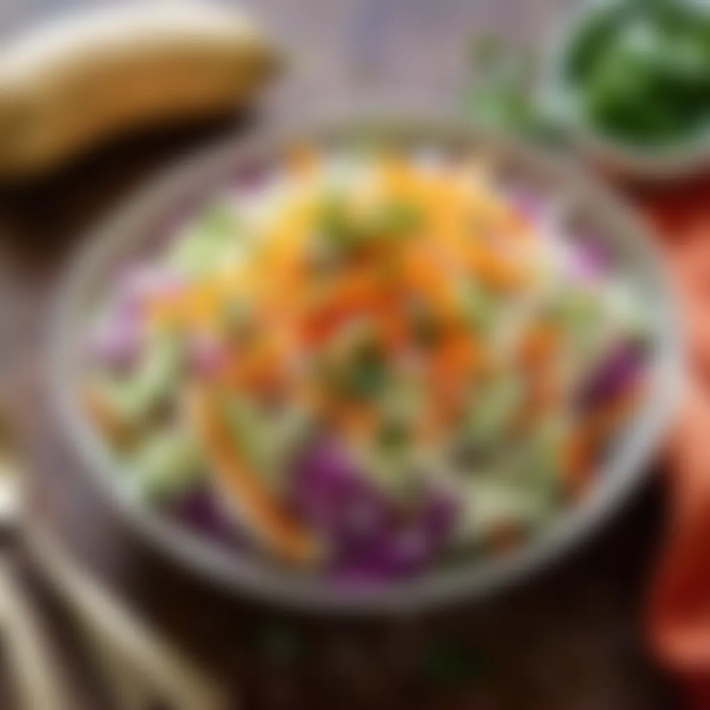 Colorful jicama slaw