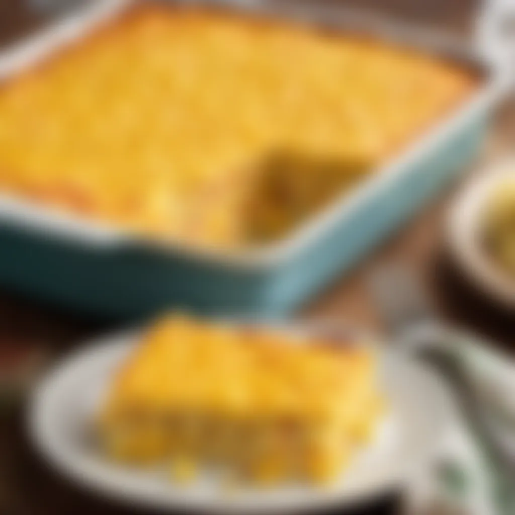 Jiffy Corn Casserole Ready to Serve