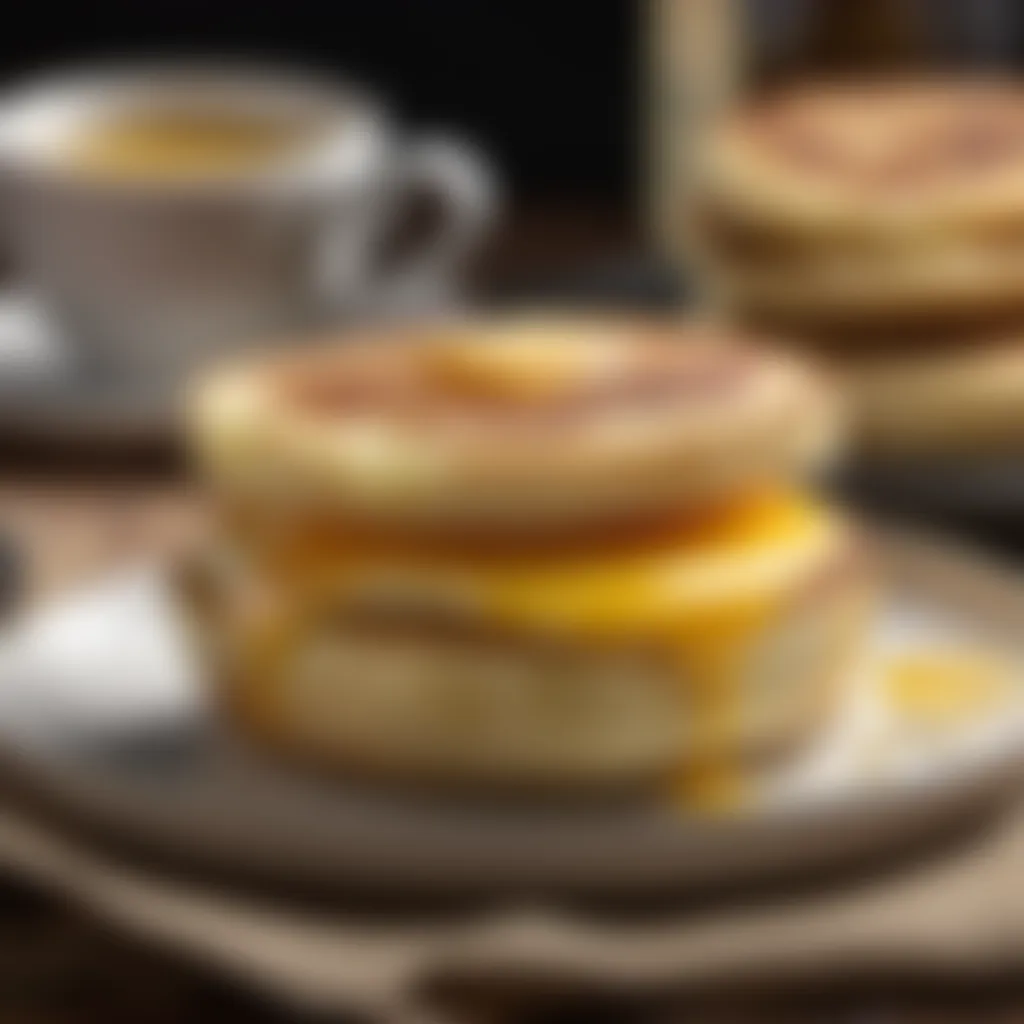 Toasted English muffin for Jimmy Dean breakfast sandwich