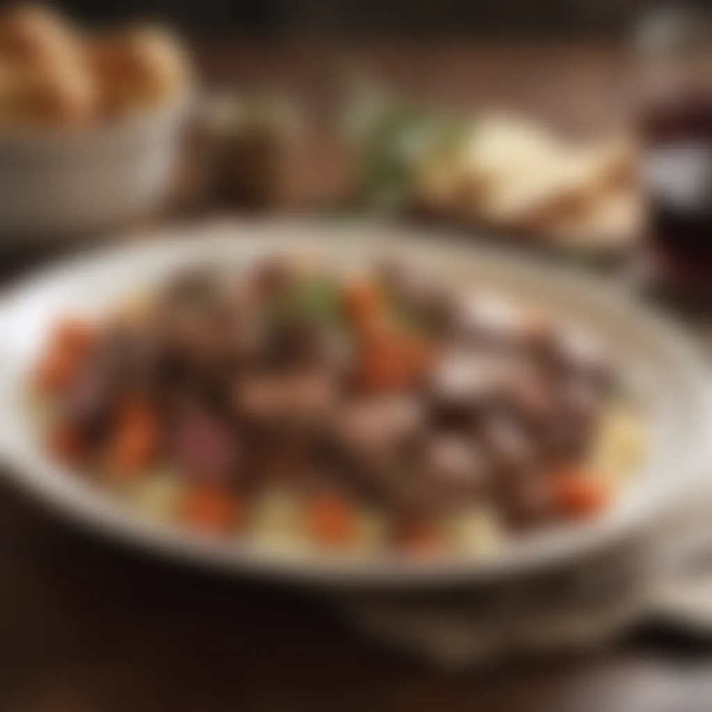 Julia Child's signature Beef Bourguignon dish